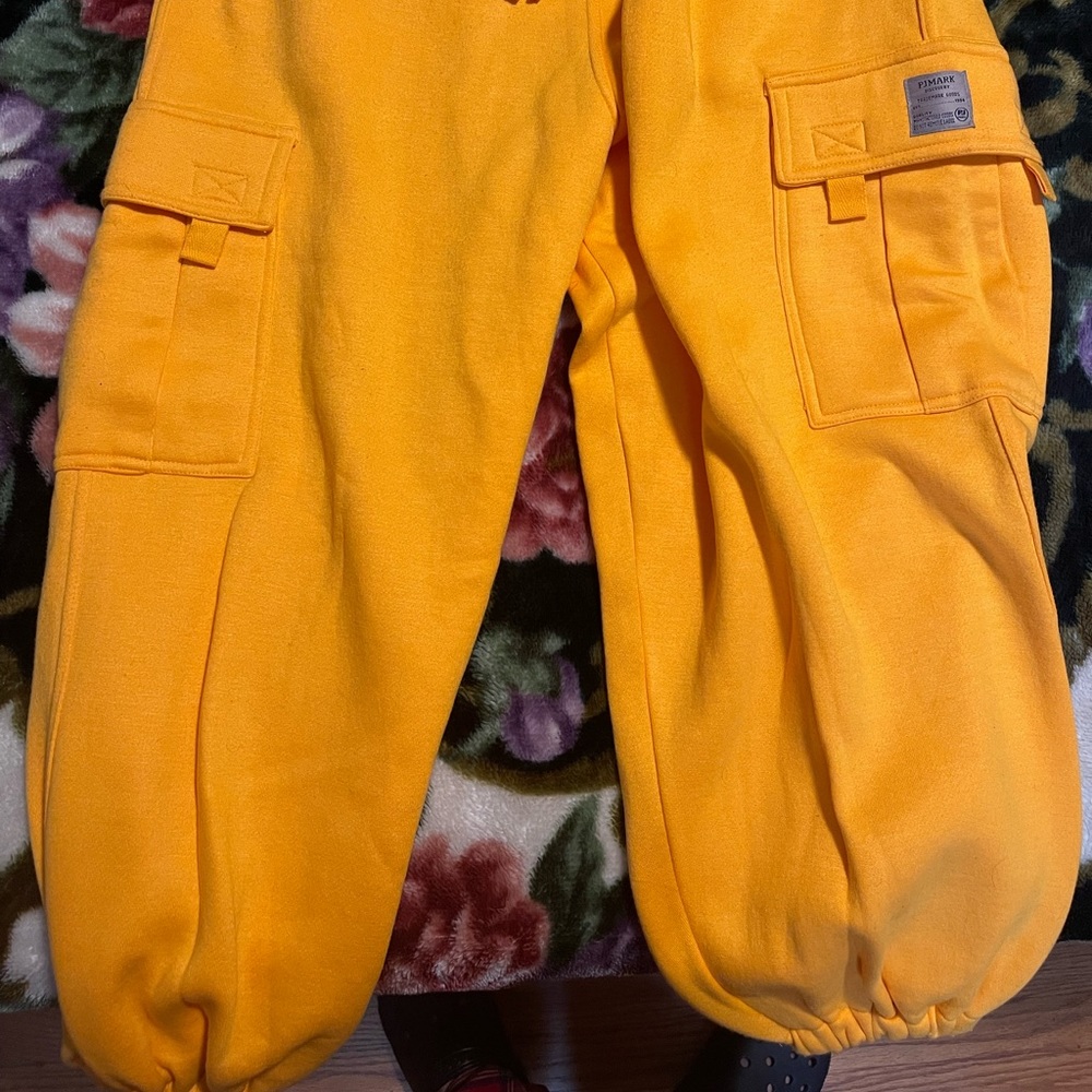 Mens Yellow Winter Joggers